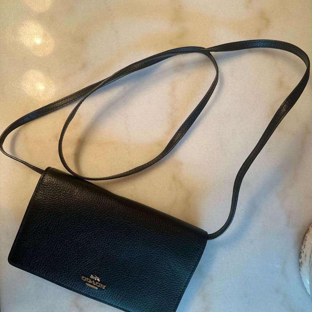 Coach Black Crossbody Bag with Minimalist Design